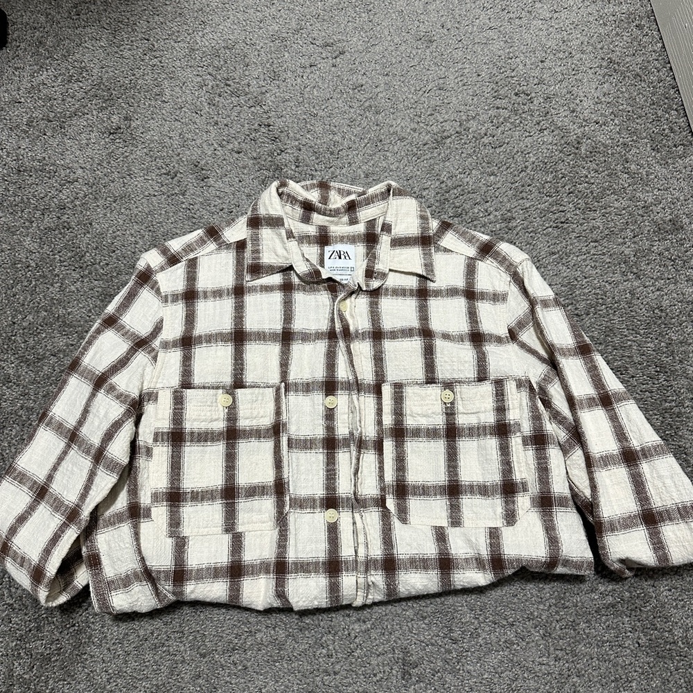 Zara Button Up Plaid